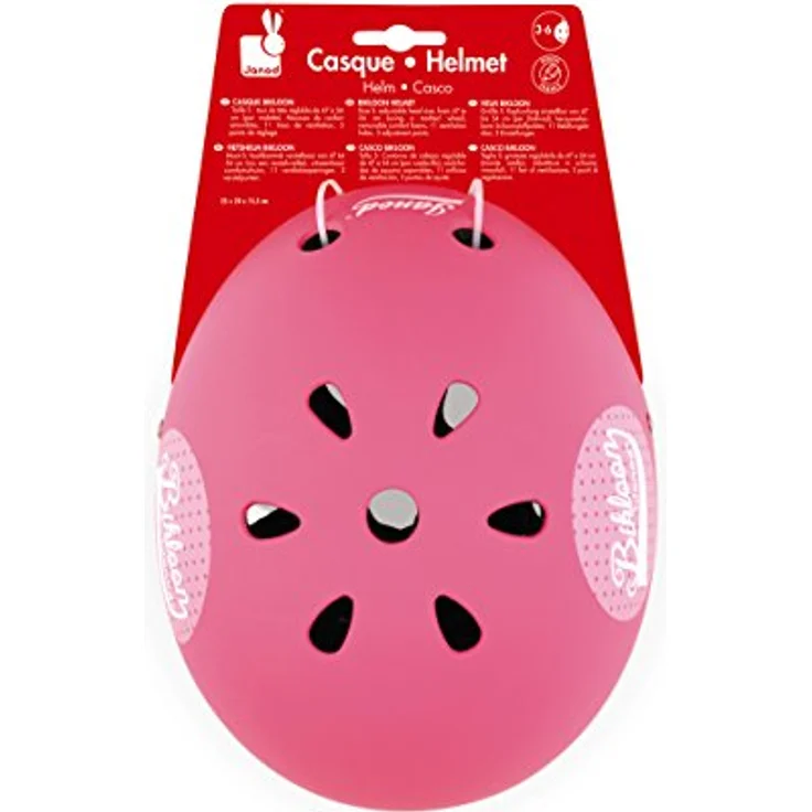 Janod Bikloon Helm rosa mit Pünktchen – Bild 5