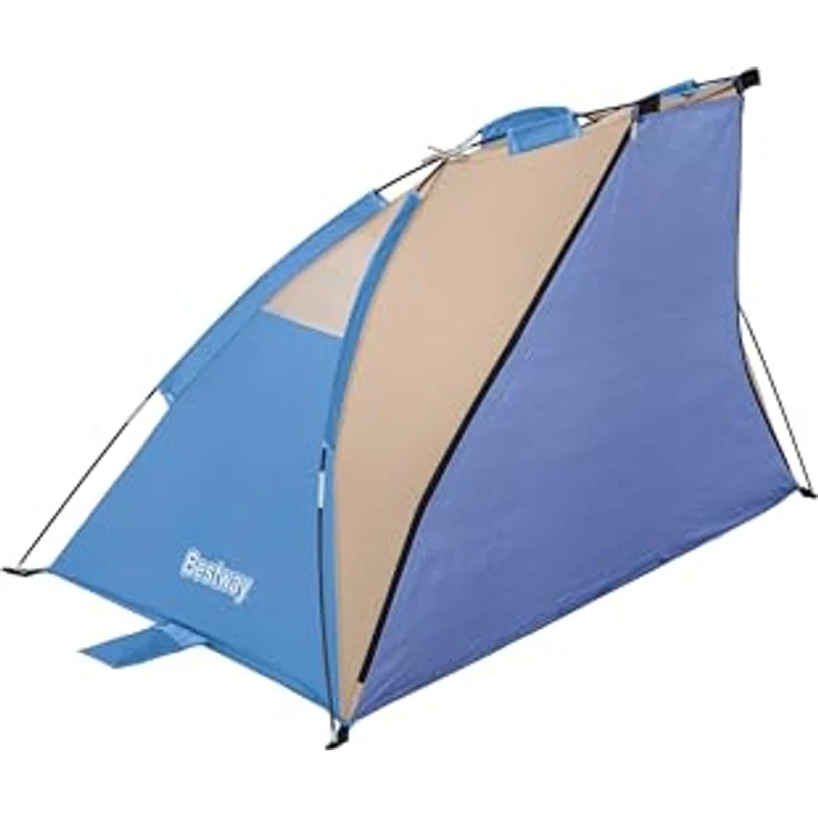 Bestway Strandzelt, wasserabweisend, für 2 Personen, blau, 200 x 100 x 100 cm, inklusive Transporthülle – Bild 3