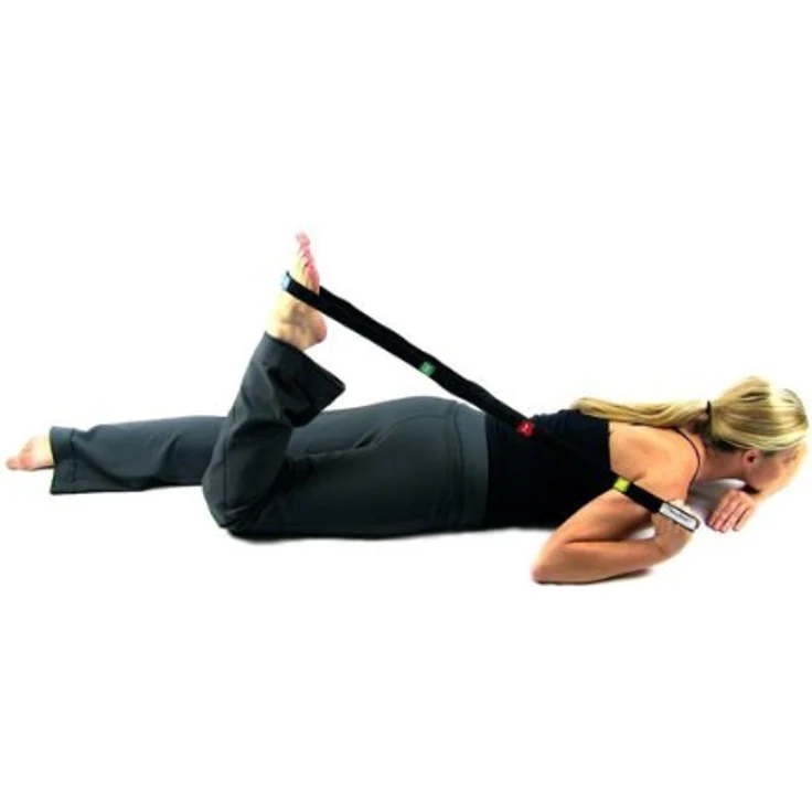 THERABAND Widerstandstrainer Stretching Band, 140 cm, schwarz aus Baumwolle und Latex für Erwachsene – Bild 4