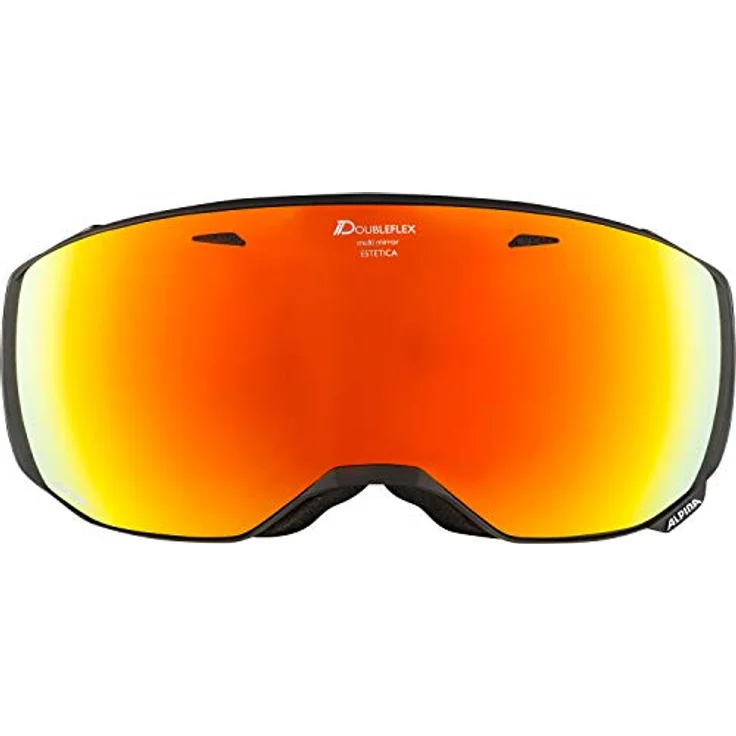 ALPINA ESTETICA Q-LITE, OTG Skibrille mit verspiegelten, kontrastverstärkenden Scheiben, 100% UV-Schutz, schwarz, one size – Bild 2