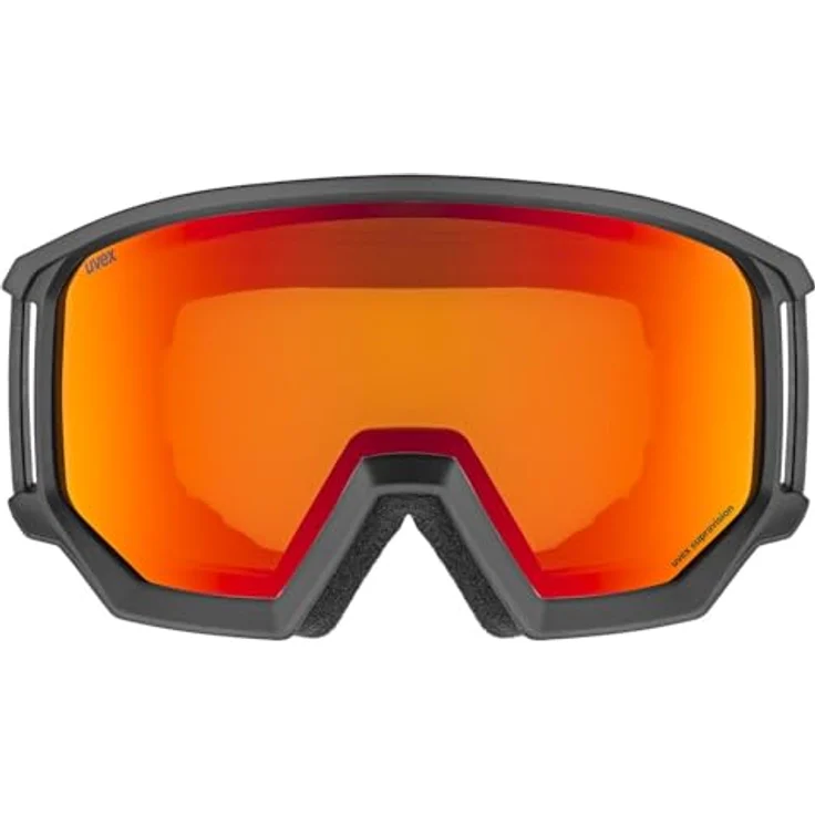 uvex athletic FM, Skibrille mit Visier, beschlagfrei, für Damen und Herren, zylindrische Doppelscheibe, black matt, one size – Bild 2