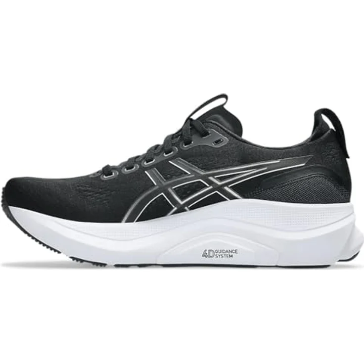ASICS Gel-Kayano 32, Herren Laufschuhe mit GEL-Technologie und Dynamic DuoMax Unterstützung, Schwarz-Weiß, Größe 44 EU – Bild 2
