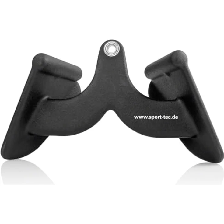 Sport-Tec ergonomischer Rudergriff, Seilzug Krafttraining Muskelaufbau Bizeps Curls, 31,5x16 cm, Metall in Schwarz – Bild 1