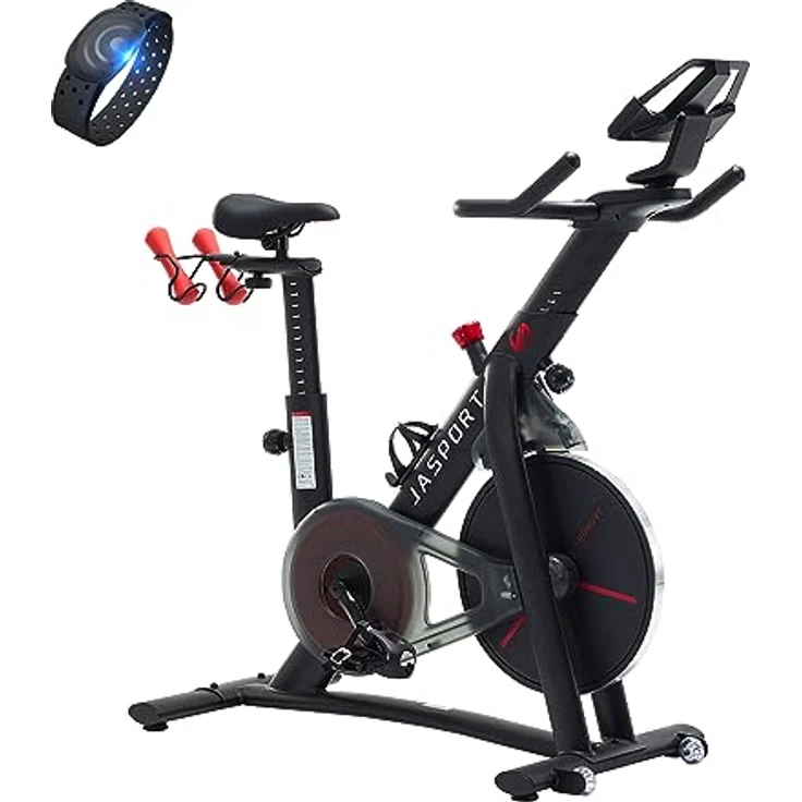 JASPORT Smart Indoor Speedbike S3 | leise Heimtrainer | Magnetbremssystem und kraftvoller Riemen | App mit Video on Demand Trainingskursen | Kinomap & Zwift kompatibel | inkl. Pulsgurt – Bild 1