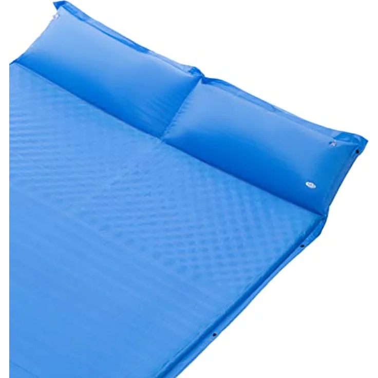 NILS CAMP NC4060 selbstaufblasende Doppel-Luftmatratze 186x130cm mit Kissen für 2 Personen, platzsparend und inklusive Reparatursatz – Bild 4