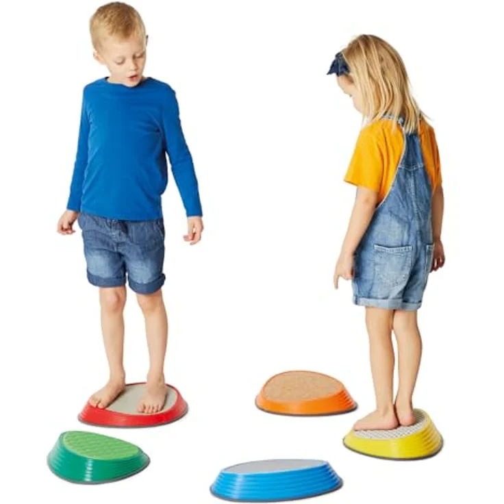 Gonge Taktile Fluss-Steine 5-er Set, für taktilen Spielspaß und Balancetraining – Bild 2