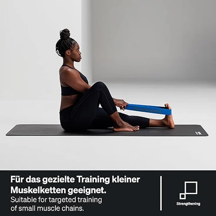 BLACKROLL® Loop Band (32 cm), Fitnessband mit starkem Widerstand (6,7 kg) für funktionales Training, hautfreundliches Material, Blau, Made in Germany – Bild 3