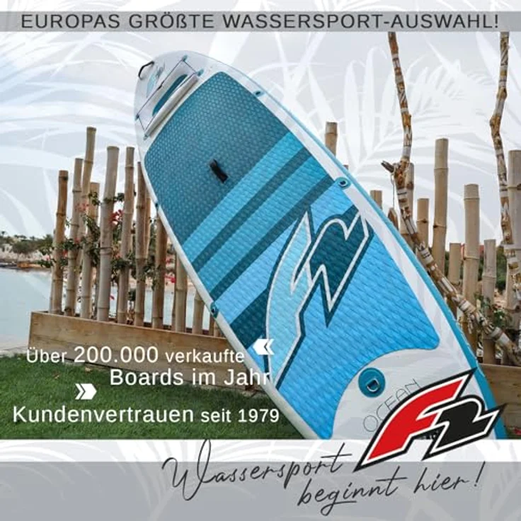 F2 Stand Up Paddle Board Ocean Sight, SUP Board mit Sichtfenster, 323 cm, 10,6, Weiss – Bild 5