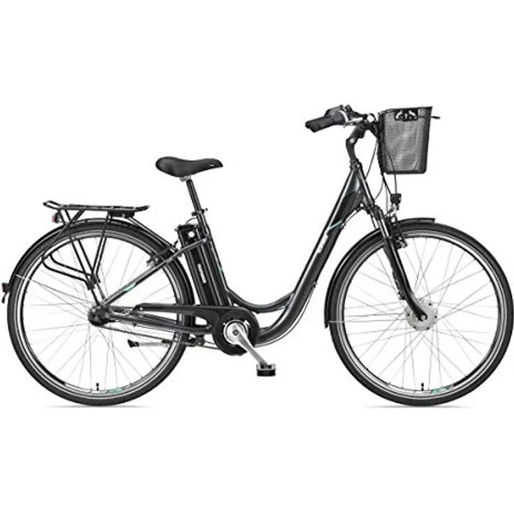 TELEFUNKEN E-Bike Damen 28 Zoll Elektrofahrrad - Pedelec Citybike Alu, Frontmotor 250W /10,4Ah / 36V, Reichweite bis zu 100 km, schwarz – Bild 2