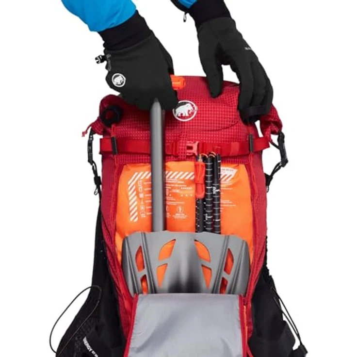 Mammut Aenergy Wanderrucksack, 46 cm, rot-schwarz, 100% Polyamid, kompakt und robust – Bild 3