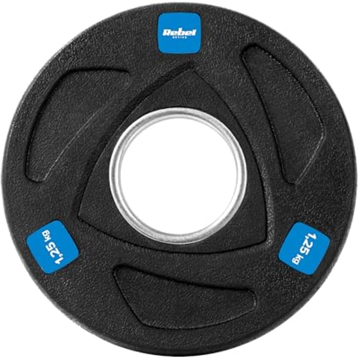 Rebel Olympisches Hantelset, Gusseisen 30 kg mit 8x1,25 kg, 4x2,5 kg, 2x5 kg, 51 mm Durchmesser, gummierte Oberfläche – Bild 10