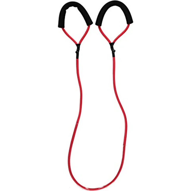 Deuser TUBE (Rot - Stark) | Fitness-Expander mit Trittschutz | 190 cm | Hochwertiges, strapazierfähiges Material | Widerstandsbänder für Krafttraining | leicht und kompakt – Bild 2