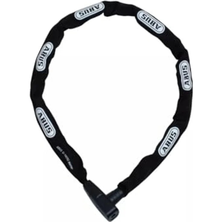 Abus CityChain, Kettenschloss aus gehärtetem Spezialstahl, 110 cm, schwarze Kette mit Textilbezug – Bild 1