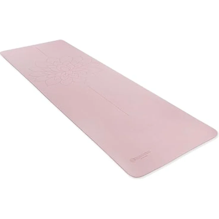 HyperMotion Yogamatte Lotus, rutschfestes TPE mit 6mm Stärke, 183x61 cm, rosa, inkl. Tragegurt – Bild 17