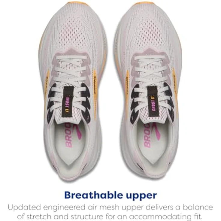 Brooks Running Ghost 17, Damen Laufschuhe für Roadrunning, dämpfend, atmungsaktiv, Pink/Grau, Größe 38 – Bild 4