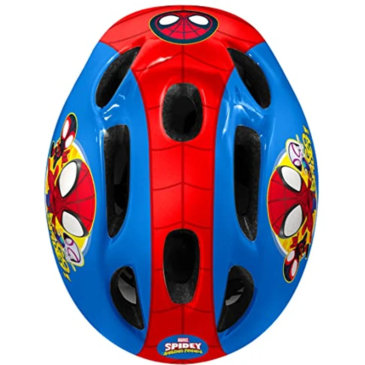 Stamp Bicycle Helmet S Spidey, Kinderfahrradhelm mit verstellbarem Kopfband, 53-56 cm, Belüftung und EPS-Struktur – Bild 2