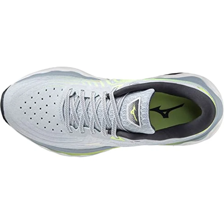 Mizuno Wave Horizon 6 Laufschuhe Damen, weich gedämpft mit MIZUNO ENERZY, Farbe Heather/Wht/NeoLime – Bild 6