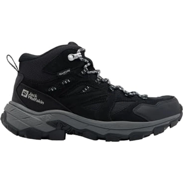 Jack Wolfskin Women's Vojo Tour Texapore Mid, Wanderschuhe mit wasserdichtem Wetterschutz und griffiger Gummi-Außensohle, Schwarz, Gr. 41 – Bild 2