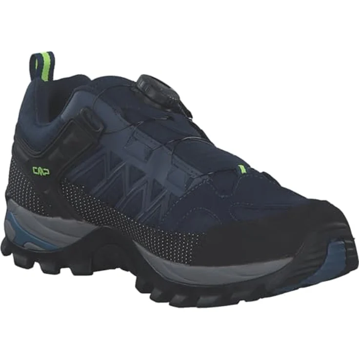CMP Rigel Low Fitgo Trekking Shoes WP, Herren Wanderschuhe aus Leder, blau ink-yellow fluo, Größe 47 – Bild 7