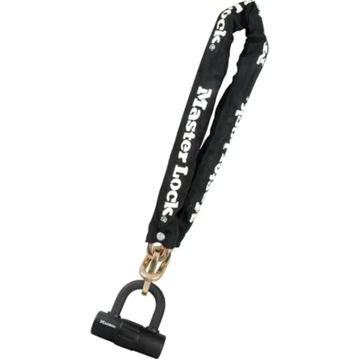 Master Lock Nr. 8234EURDPRO, Veloschloss 90 cm mit gehärteten Stahlgliedern, wetterfest und Hochsicherheits-Scheibenzylinder – Bild 1