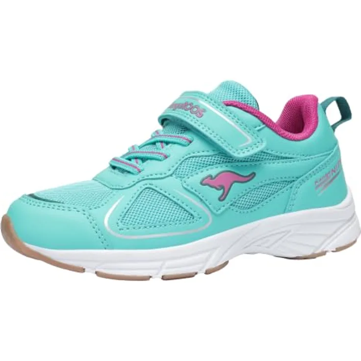 KangaRoos K-Ni Roug EV Klettschuh, Kinder Laufschuh in Türkis Blau mit abriebfester Laufsohle, Gr. 35