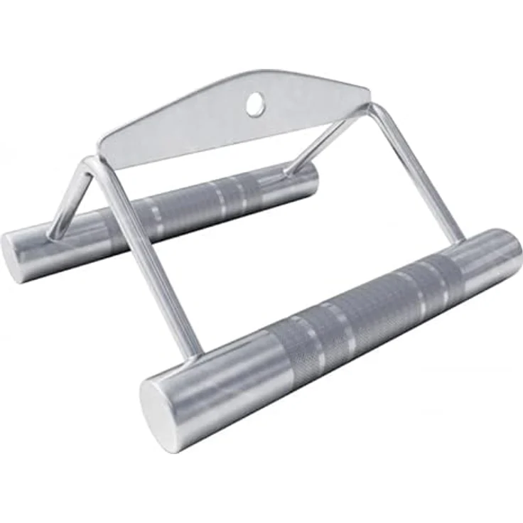 GORILLA SPORTS® Rudergriff Trizepsseil Set - mit/ohne Drehgelenk, Einzeln/Set, bis 200 kg Belastbar, gerändelt, aus Chrom - Parallelgriff, Kabelzuggriff, Seilzug Griff, Latzuggriff - Preisvergleich – Bild 1