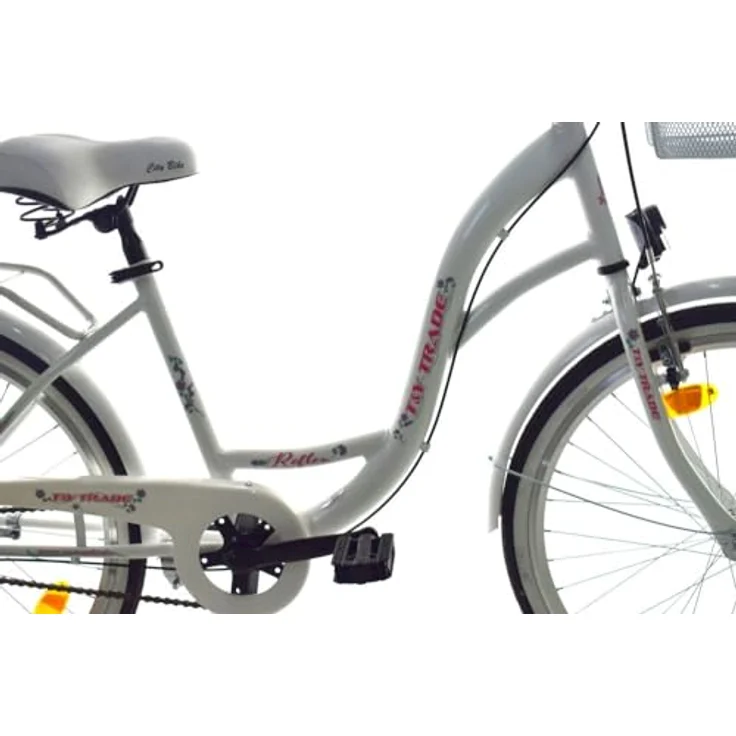 T&Y Trade 24 Zoll Kinder Mädchen City Fahrrad Mädchenfahrrad Bike Rad Nexus Nabenschaltung STVO Beleuchtung Reflex Weiß Weiss 3 Gang - Preisvergleich – Bild 5