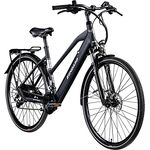 ZÜNDAPP Z810 Damen E-Bike Trekkingrad Pedelec E-Trekkingrad Fahrrad Trekking Bike StVZO (schwarz, 50 cm) - Leistungsstarker Heckmotor, 24 Gang Schaltung, hydraulische Scheibenbremsen