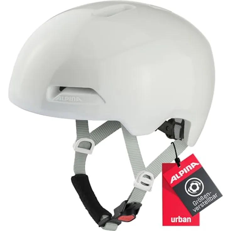 Alpina Sports Velohelm Haarlem, Inmold-Bauweise mit asymmetrischem Design, Größe 52-57 cm, mattschwarz