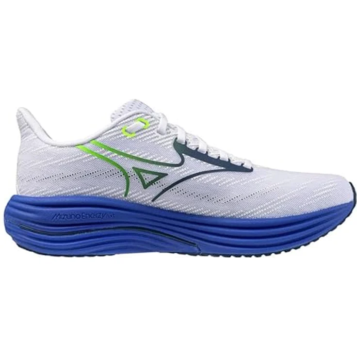 Mizuno Herren Wave Rider Laufschuh J1GC2503, Dämpfung und Stabilität durch Mizuno ENERZY NXT, Farbe: Weiß, Größe: 41 – Bild 4