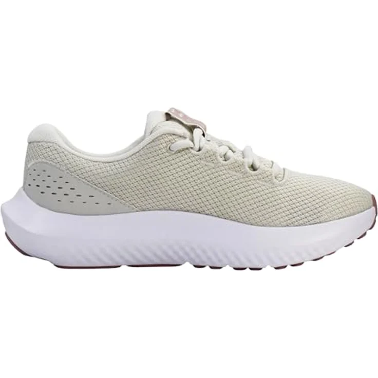 Under Armour Surge 4 Laufschuhe, gepolstert und atmungsaktiv, Summit White-Tourmaline Pink-Metallic, Größe EU 41 – Bild 6