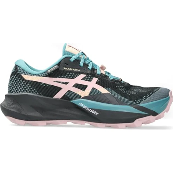 Asics Trabuco 14 Gtx, Trailrunning-Schuhe mit GORE-TEX Membran, reaktionsschneller Dämpfung und Profilsohle, schwarz/morganite, 41.5 – Bild 1