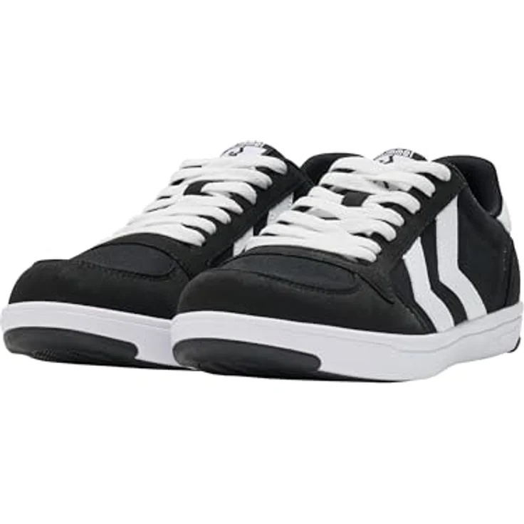 Hummel Stadil Light Canvas Sneaker, atmungsaktives Canvas-Obermaterial mit Glattlederimitat, schwarz, Größe 42 – Bild 4