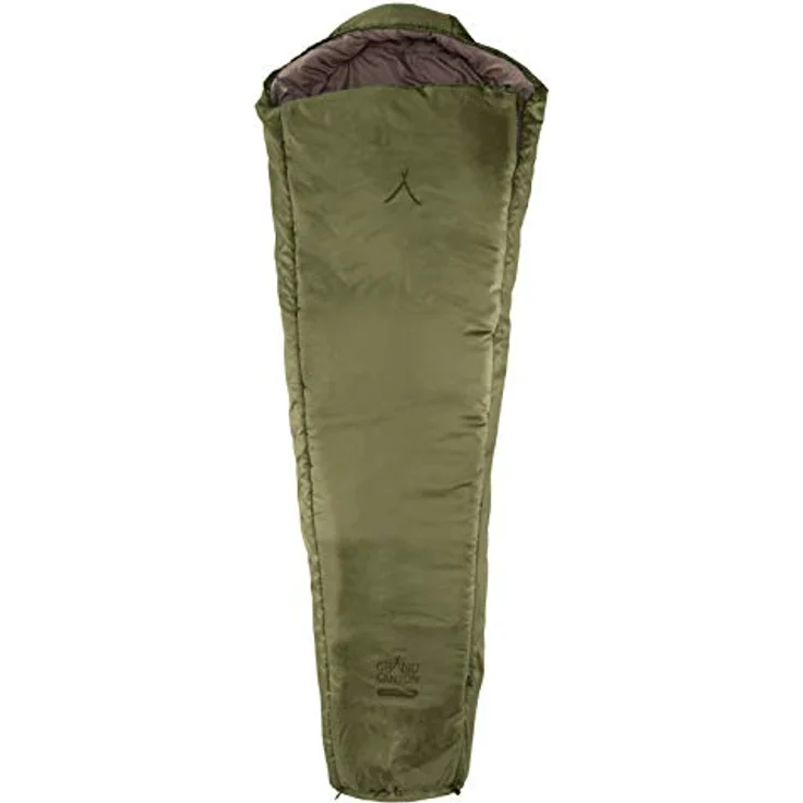 Grand Canyon Fairbanks 190 Schlafsack, Grün, One Size - Mumienschlafsack, Ergonomische Kapuze, Wärmekragen, Leichtes Material – Bild 3