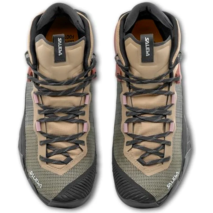 Salewa Wildfire NYT Mid GORE-TEX, Damen Wanderschuhe wasserdicht atmungsaktiv mit Vibram Megagrip, Quicksand Etruscan Red, Größe 7,5 – Bild 7