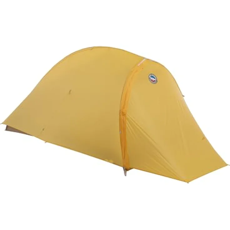Big Agnes Fly Creek HV UL1 Bikepack Solution Dye Zelt, UV-beständig, Yellow-Greige, kompaktes Design mit Innenstauraum