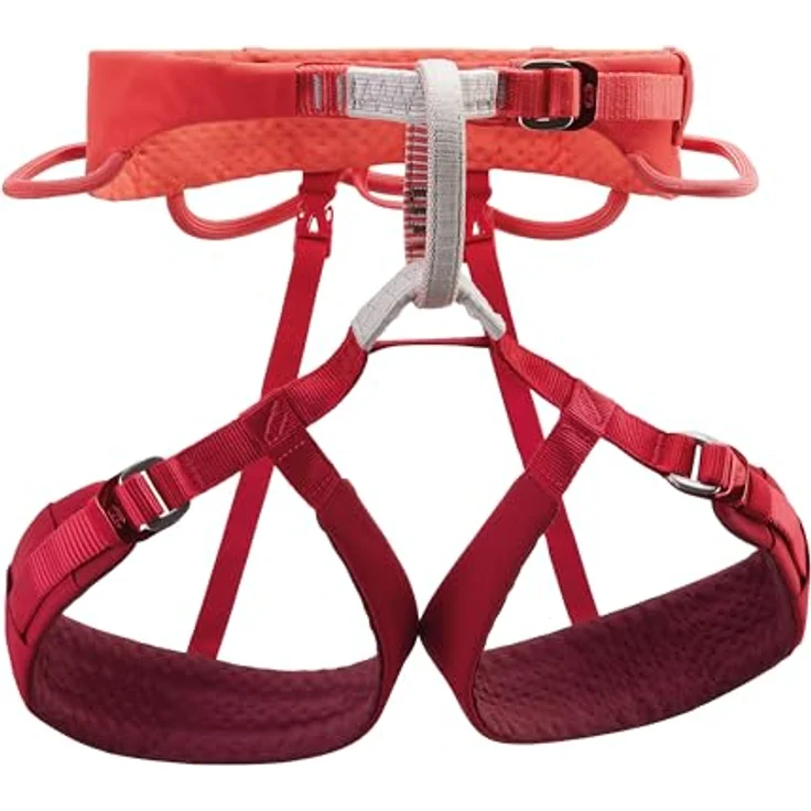 Petzl Luna, Allround-Klettergurt für Damen, korallenrot, Größe S, Gewicht 365 g, aus 100 % recyceltem Polyester – Bild 1