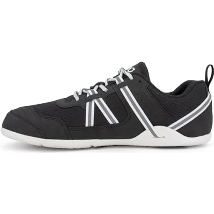Xero Shoes Prio Laufschuhe, Niedrig geschnitten, atmungsaktives Mesh-Obermaterial, Rutschfeste Sohle, Schwarz EU 41 1/2 Frau