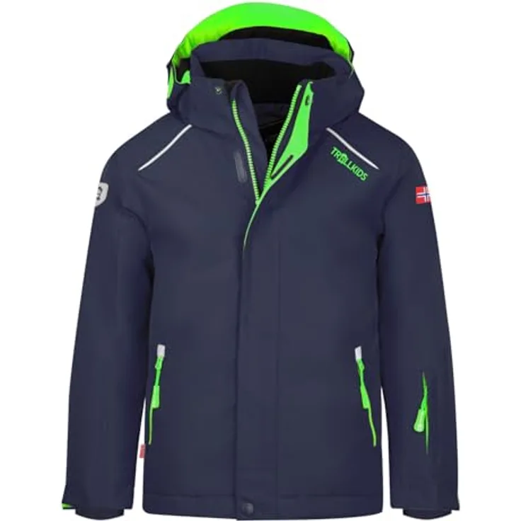 Trollkids Holmenkollen Pro Skijacke für Mädchen, wasserabweisend, Blau, Größe 104