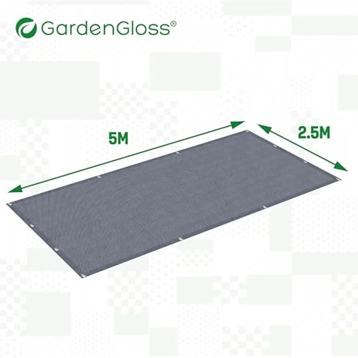 GardenGloss Vorzeltteppich 250x500 - Wetterfester Campingteppich aus Polypropylen, inkl. 12 Befestigungsnägel und Tragetasche – Bild 3