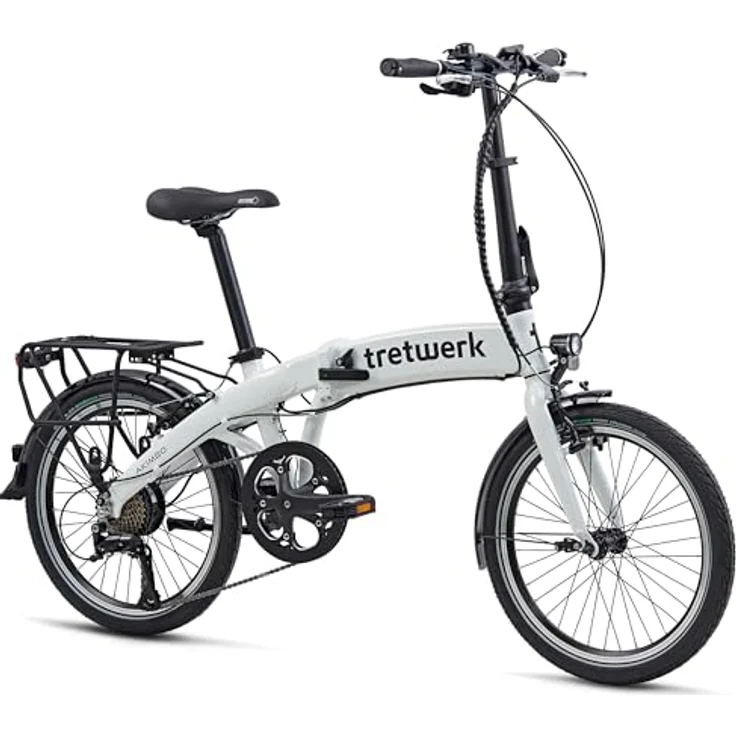 tretwerk 20 Zoll E-Bike Klapprad - Akimbo - klappbares Elektrofahrrad mit Heckmotor 50Nm, 8 Gang Kettenschaltung - weiß – Bild 1