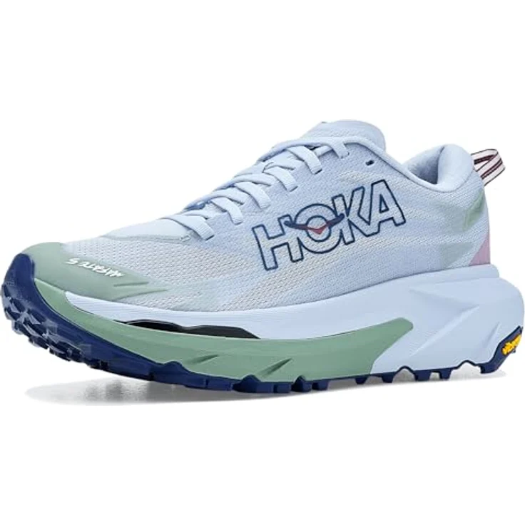 JB8 Mafate 5 Damen Laufschuh, technisches Trailrunning-Modell mit Vibram Megagrip-Sohle, Ambient Blue/Rosemary, Größe 39 1/3 – Bild 1