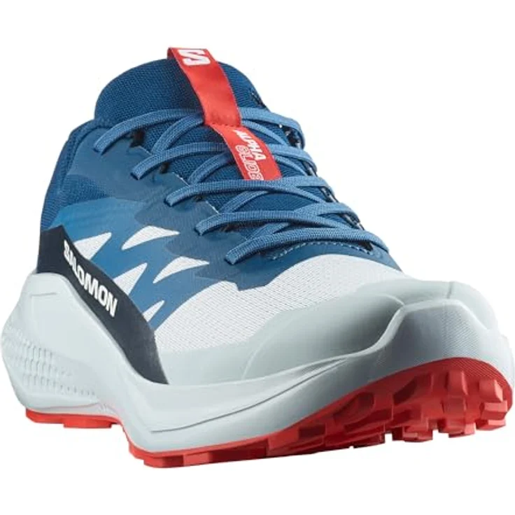 Salomon Alphaglide Ballad, Herren Laufschuhe für Trailrunning, Blau-Rot, Größe 45, mit reaktionsfreudiger Dämpfung und langlebiger Konstruktion – Bild 4