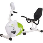 HMS R9259 Recumbent Magnetic Bike, White/Green, Maximum User Weight 120kg, 9kg Flywheel, 8 Levels of Tension Control