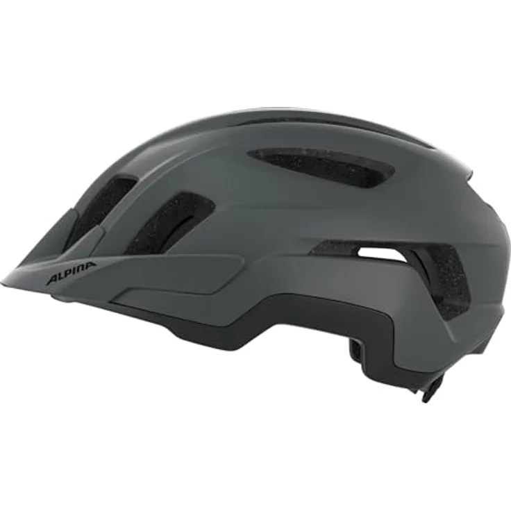 Olympic Sportswear Alpina Paranus, Fahrradhelm in mitternachtsgrau matt, 52-56 cm, mit stoßabsorbierender EPS-Inneschale und hoher Luftzirkulation – Bild 3