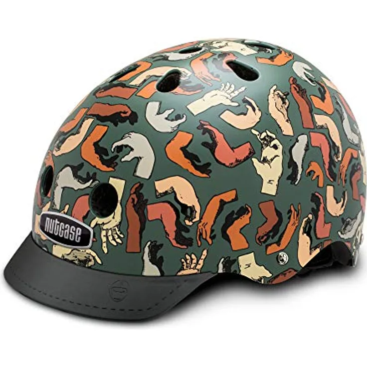 Nutcase Fahrradhelm Street, Handy Medley, Multisport-Helm mit ABS Außenschale, Größe M