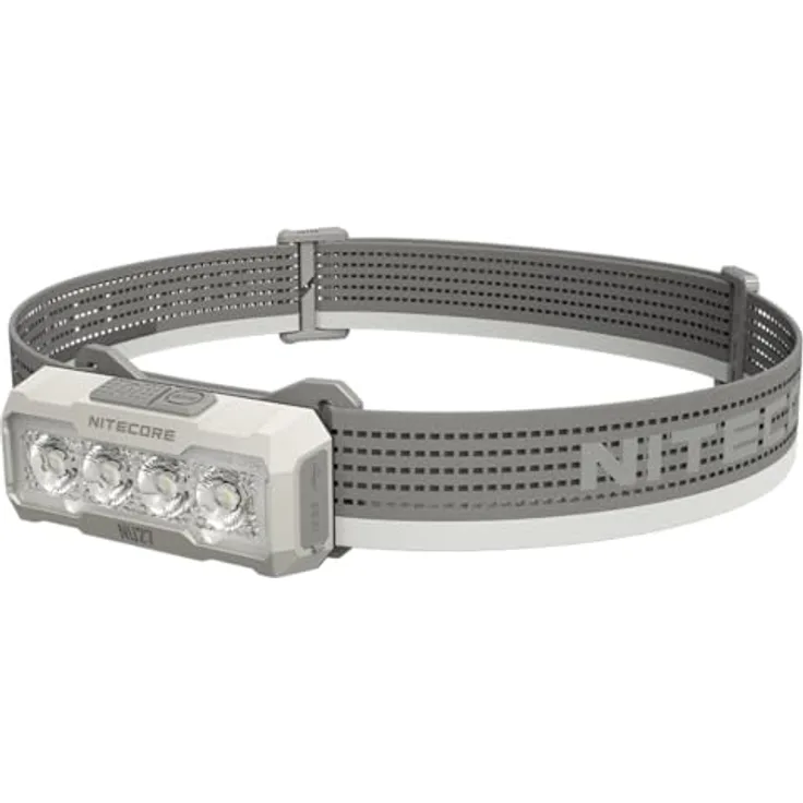 Nitecore NU27, Stirnlampe mit 600 Lumen, USB-C wiederaufladbar, 850 mAh Akku, wasserfest, weiß
