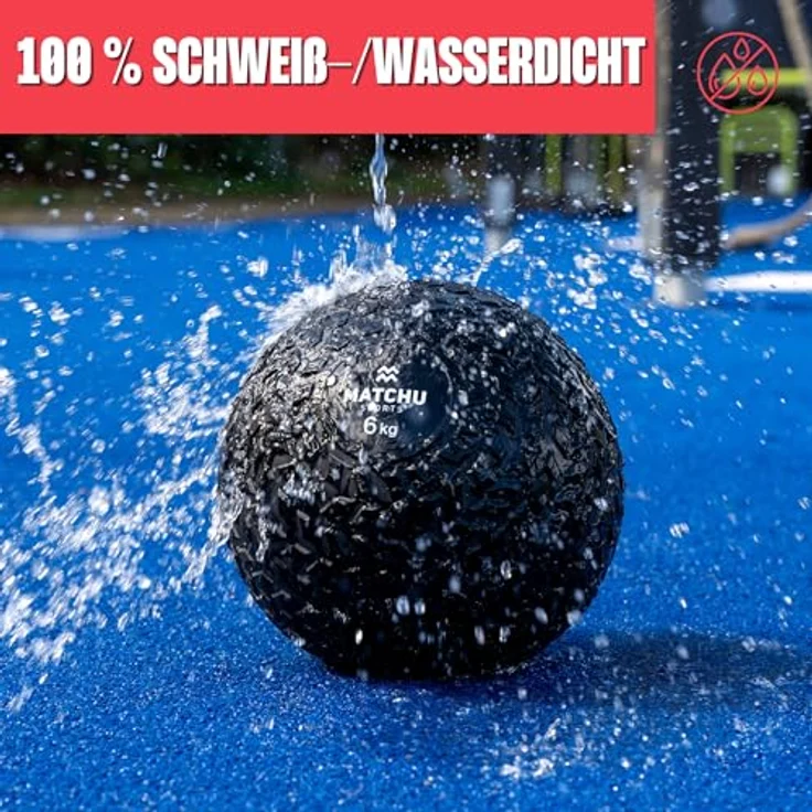 Matchu Slam Ball, 9 KG, Extra Grip, wasserdicht, robustes Design, schwarz – Bild 3
