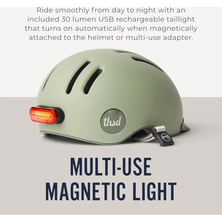 Thousand Chapter Desert Sage M MIPS Fahrradhelm, Größe M 57-59 cm, mit abnehmbarem Rücklicht und Premium-Visier – Bild 4