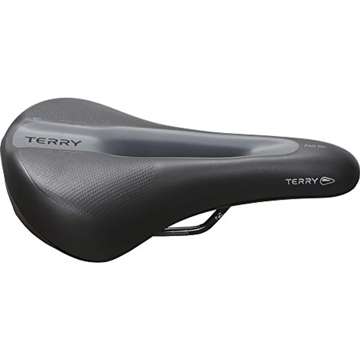 Terry Fisio, Fahrradsattel für Trekking und Reisen, mit Comfort Foam & Gel Polsterung, entlastendem Kanal, schwarz – Bild 1